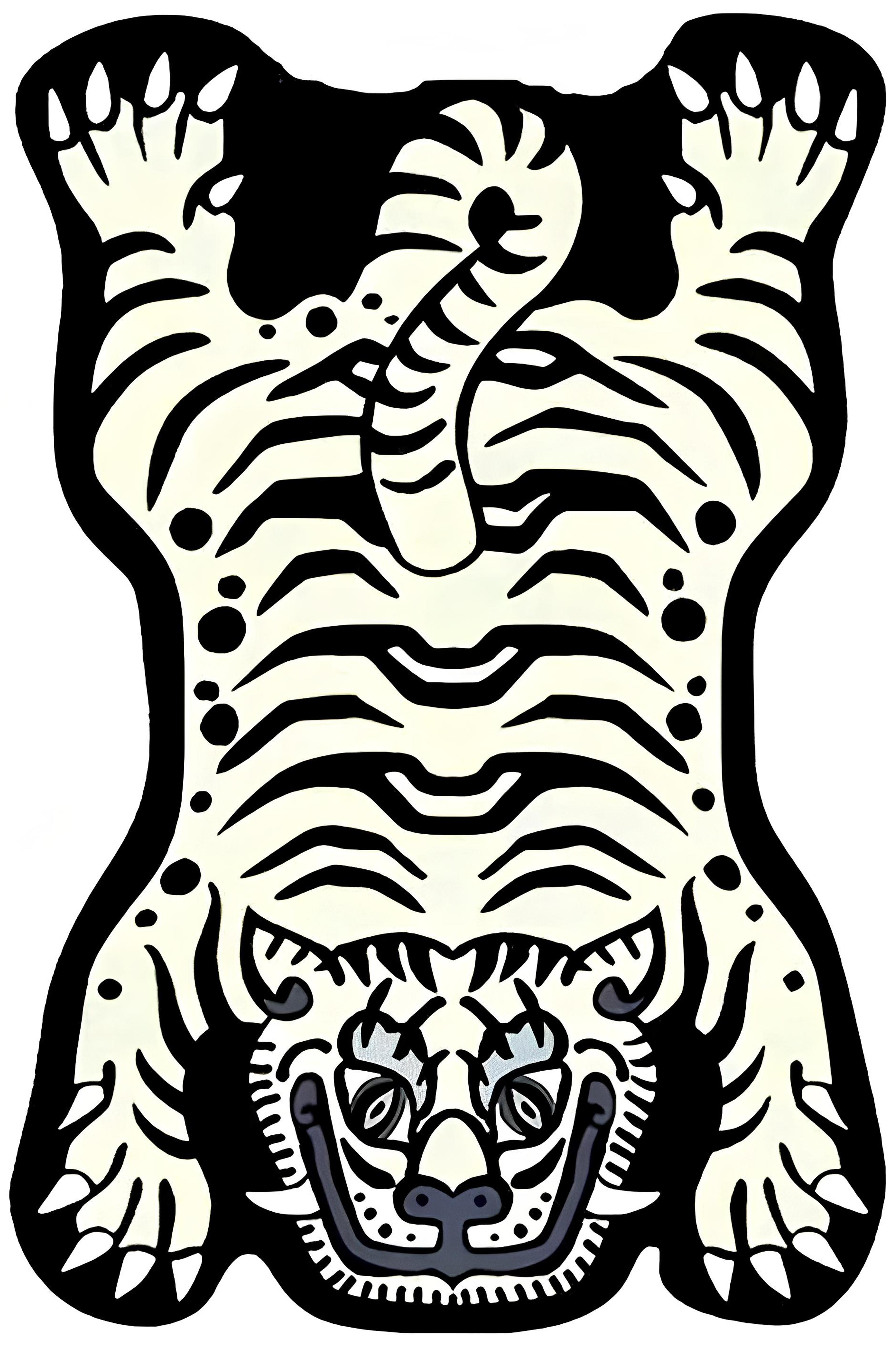 Kaplan Figürlü Baskılı Dokuma Taban Halı 172 YNGMarkaev