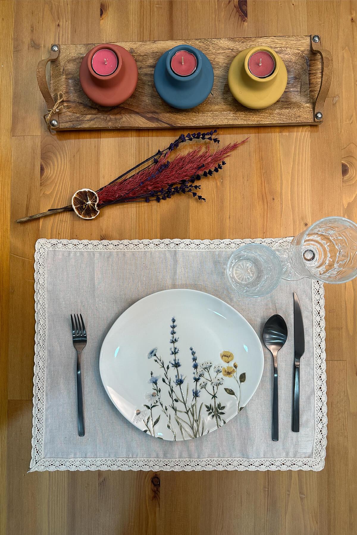 Krem Ham Amerikan Servis Dantelli SuplaMarkaev