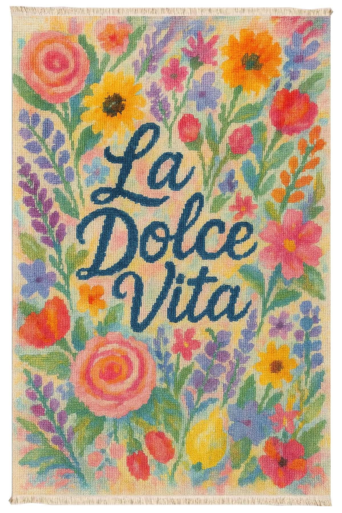 La Dolce Vita Baskılı Dokuma Taban Halı 265 YNGMarkaev