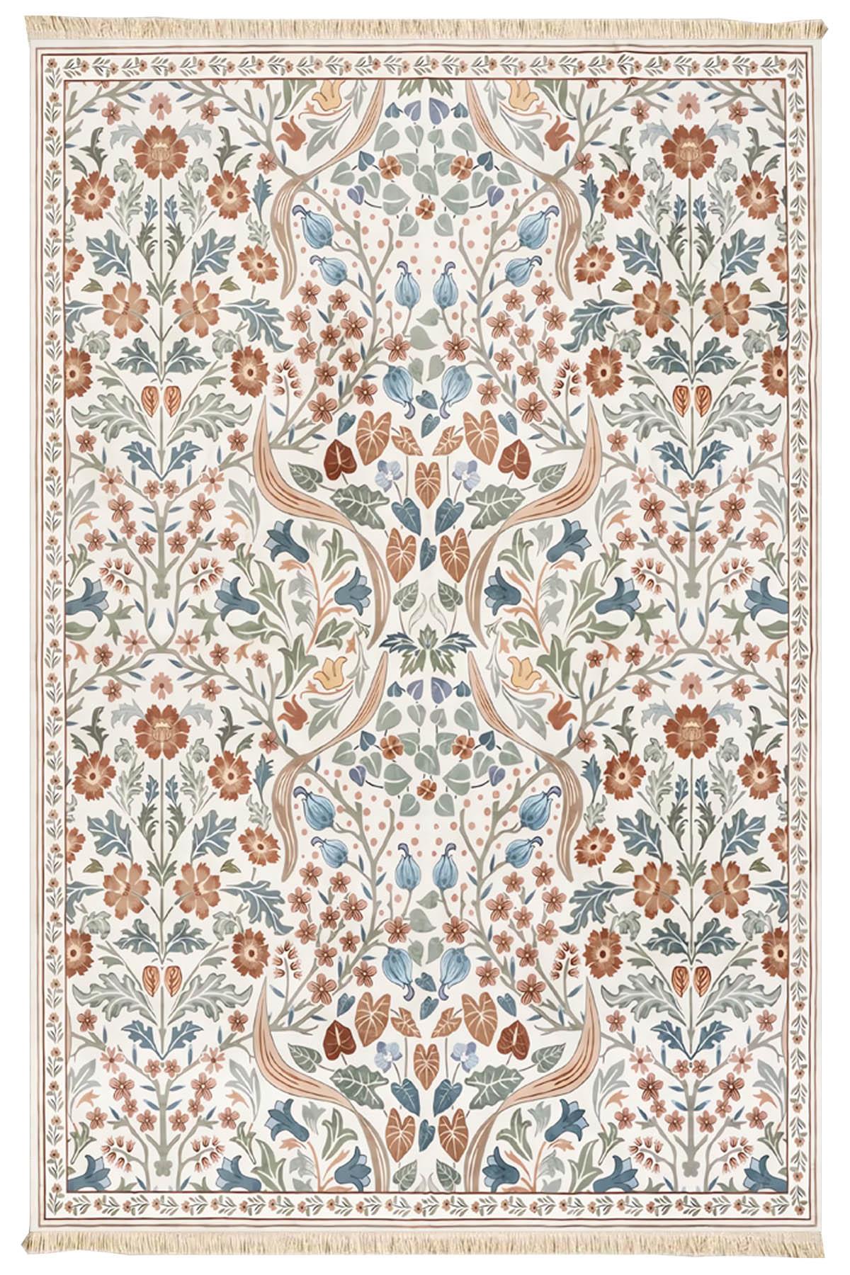 Leaf Baskılı Dokuma Taban Halı 244 YNGMarkaev