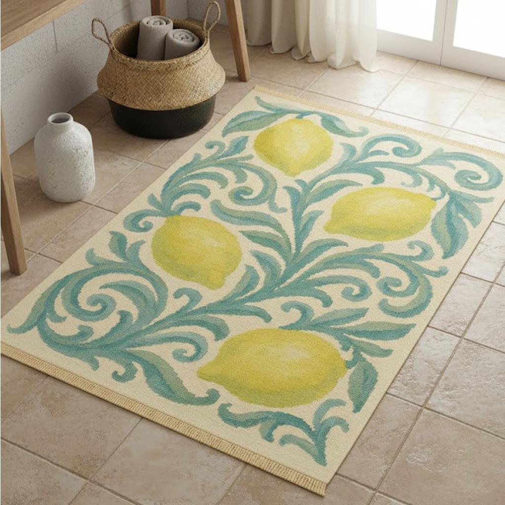 Lemon Baskılı Dokuma Taban Halı 251 YNGMarkaev
