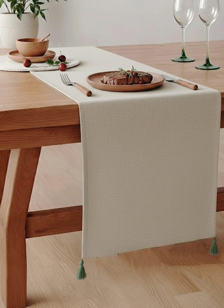 Lite Yeşil Püskül Detaylı  Runner 50x140Markaev