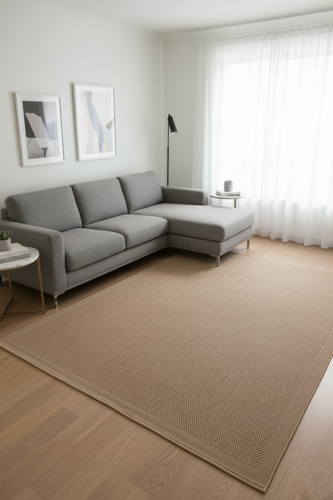 Naturel Renk Modern Sisal Halı 3936b NaturelMarkaev