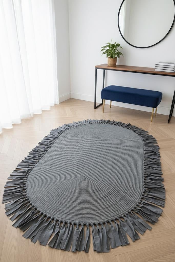 Nomad 305 Gri Oval Jüt HalıMarkaev