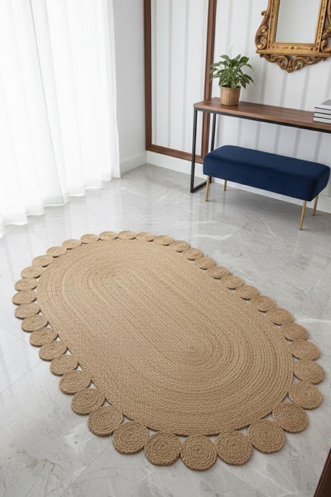 Nomad 308 Natural Oval Jüt HalıMarkaev