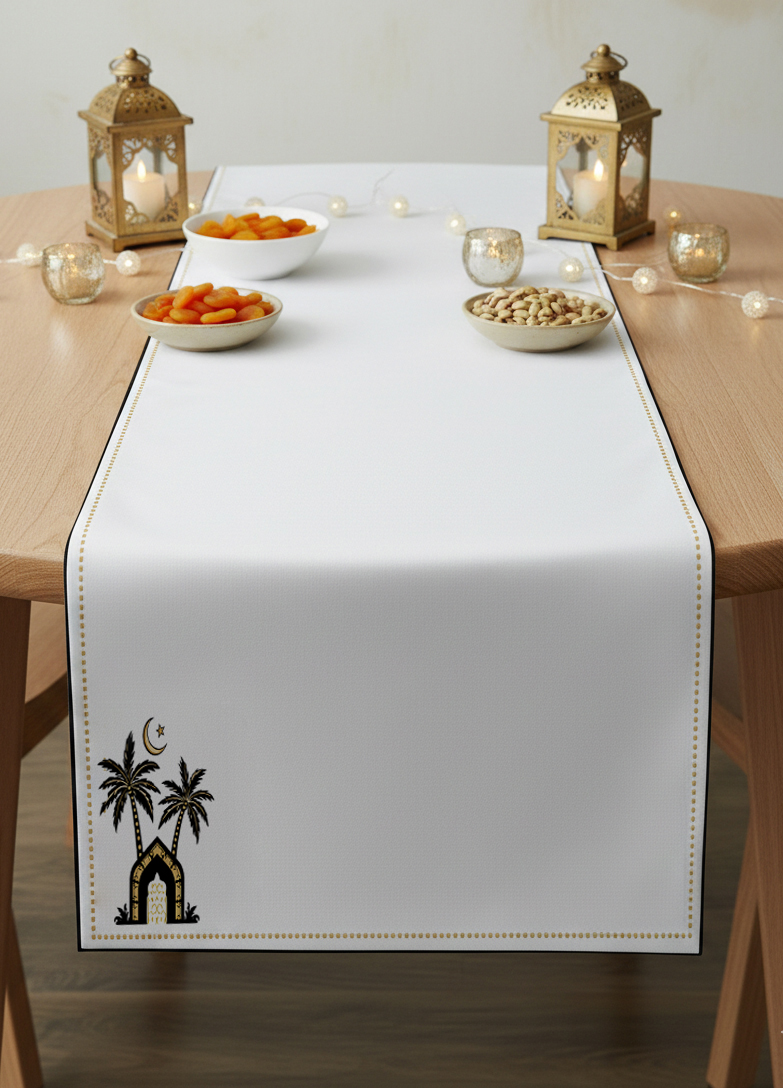 Palm Ramadan Pamuklu Masa Runner 0115– 50x150 cmMarkaev