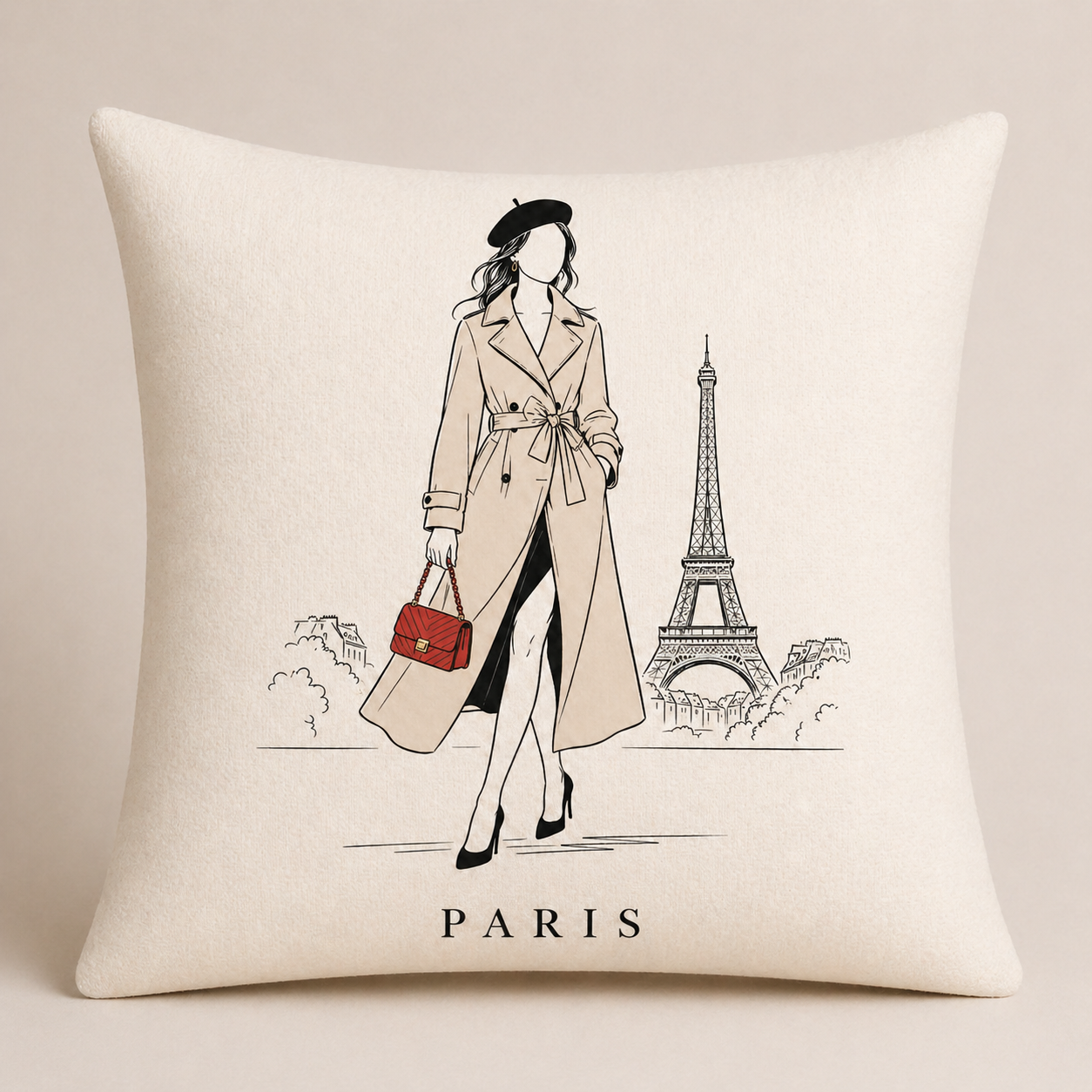 Paris Girl Kırlent KılıfıMarkaev