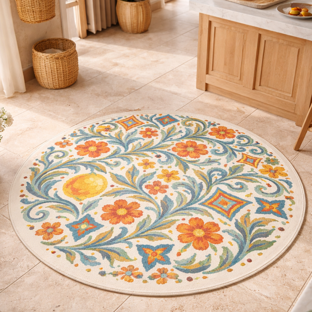 Pastel Flora Dokuma Taban Halı 561 YNGMarkaev