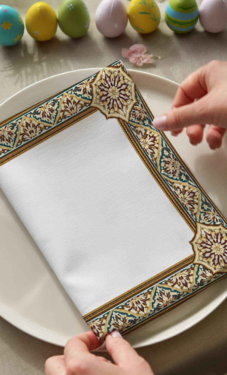 Ramadan Flower Pamuklu 4'lü Peçete TakımıMarkaev
