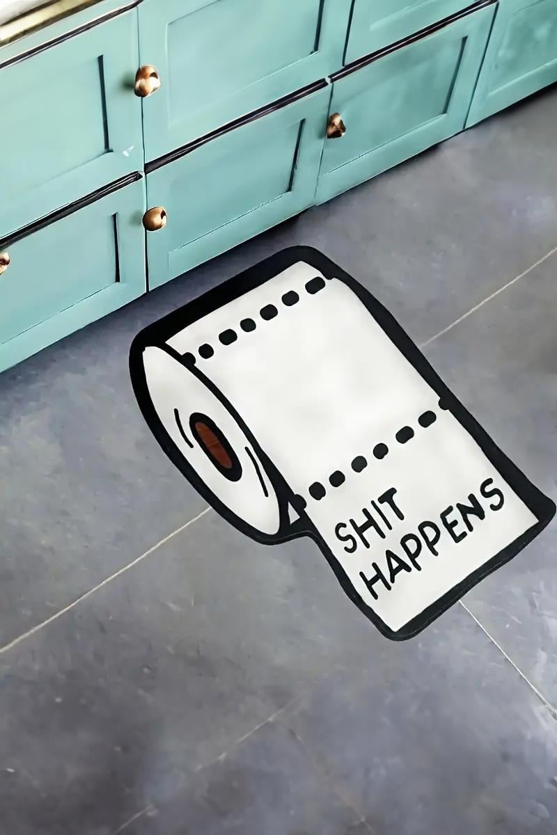 Shıt Happens Baskılı Dokuma Taban Halı 200 YNGMarkaev