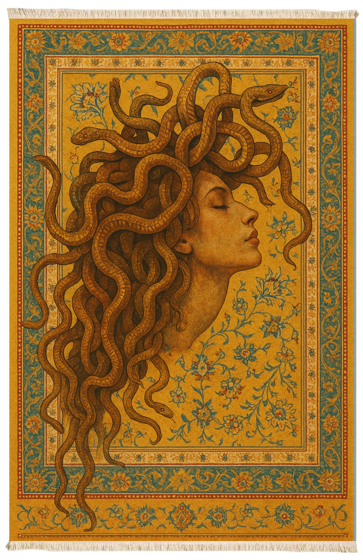 Snake Woman Dokuma Taban Halı 507 YNGMarkaev