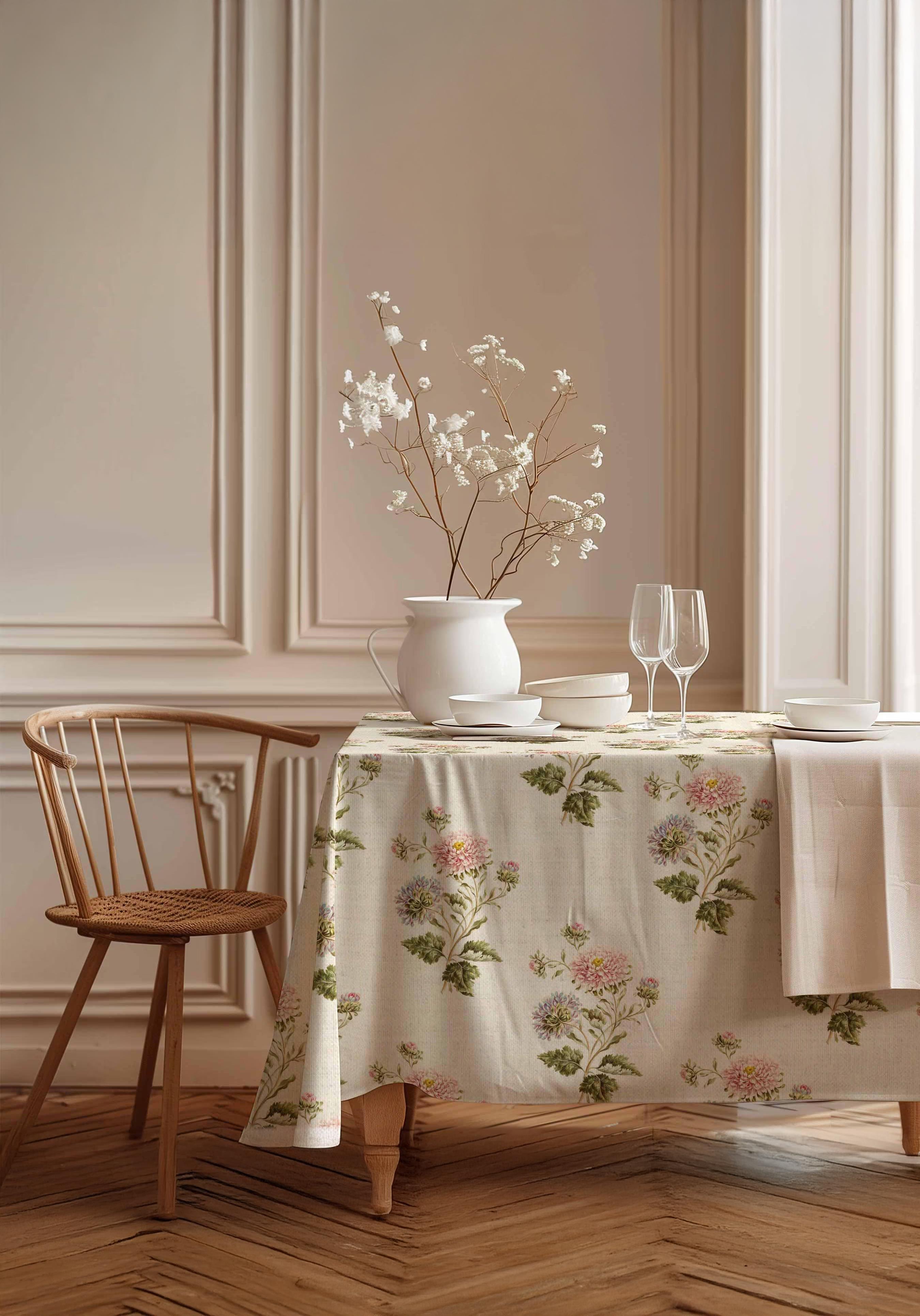Soft Flora Pamuk Masa Örtüsü MSAORT0045Markaev