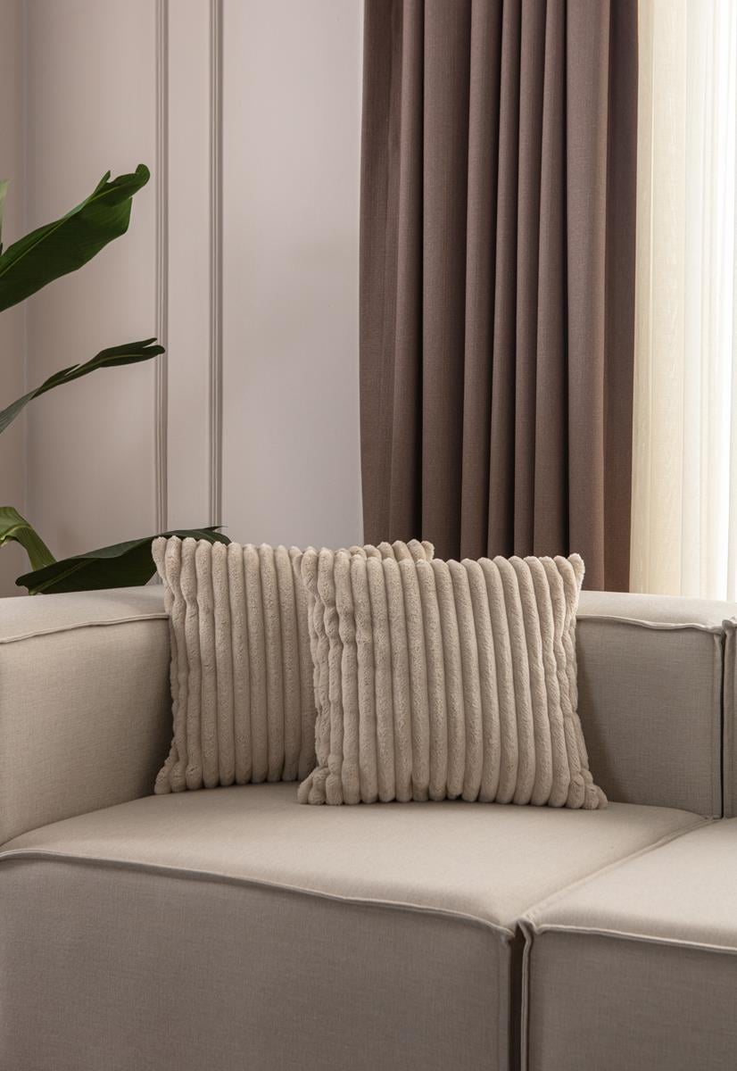 Stripe Furr Kırlent Kılıfı 2'liMarkaev