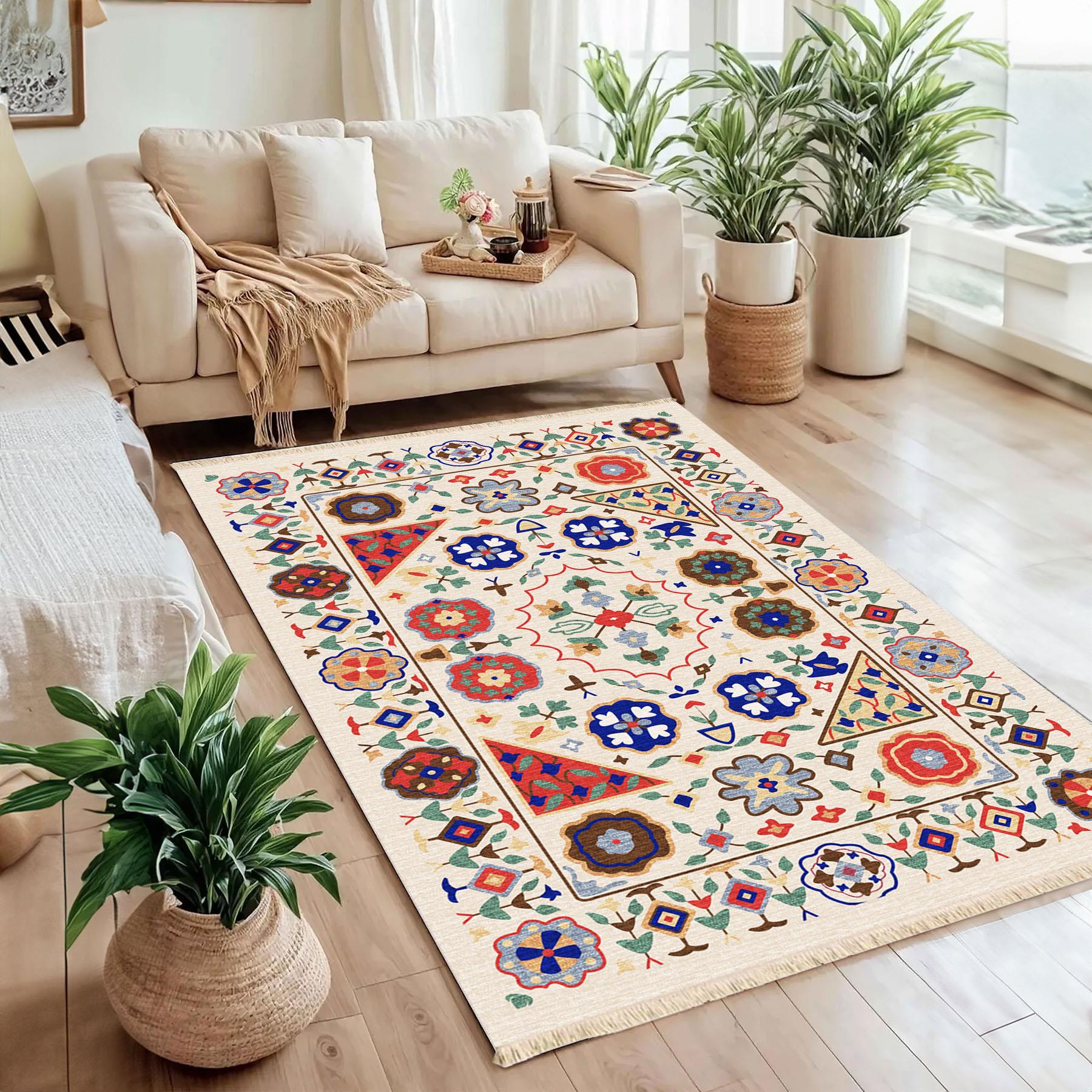 Suzani Bahar Kilim Dokuma Taban Halı 312 YNGMarkaev