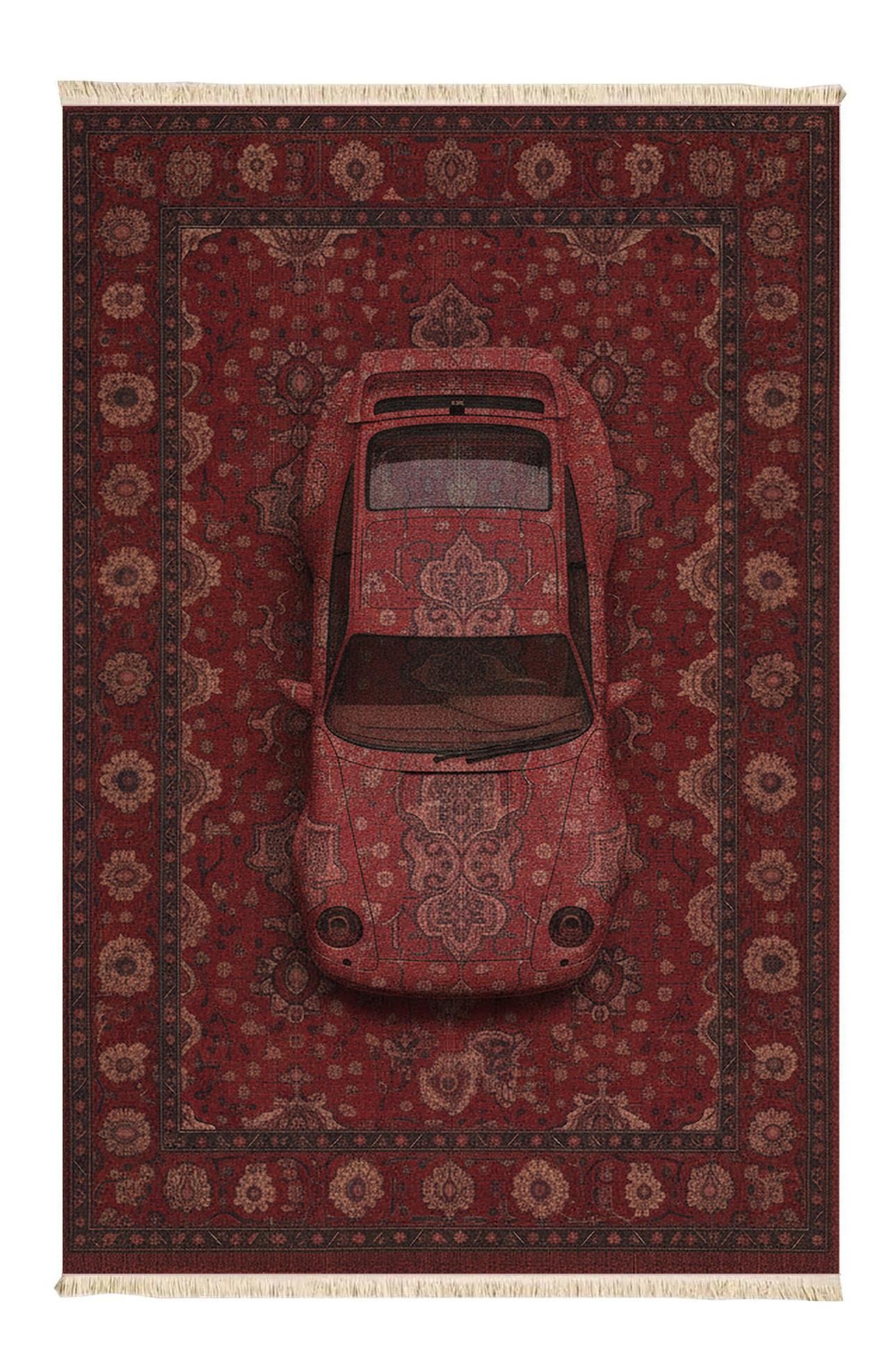 Vintage Car Dokuma Taban Halı 494 YNGMarkaev