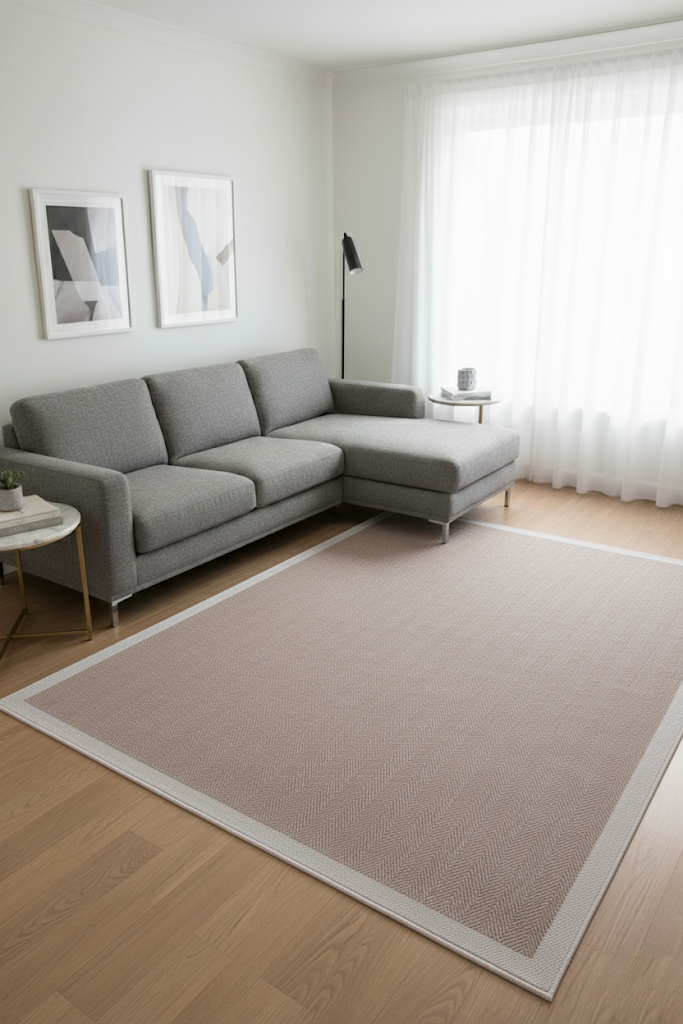 Vizon Krem Renk Modern Sisal Halı 3947a Vizon KremMarkaev