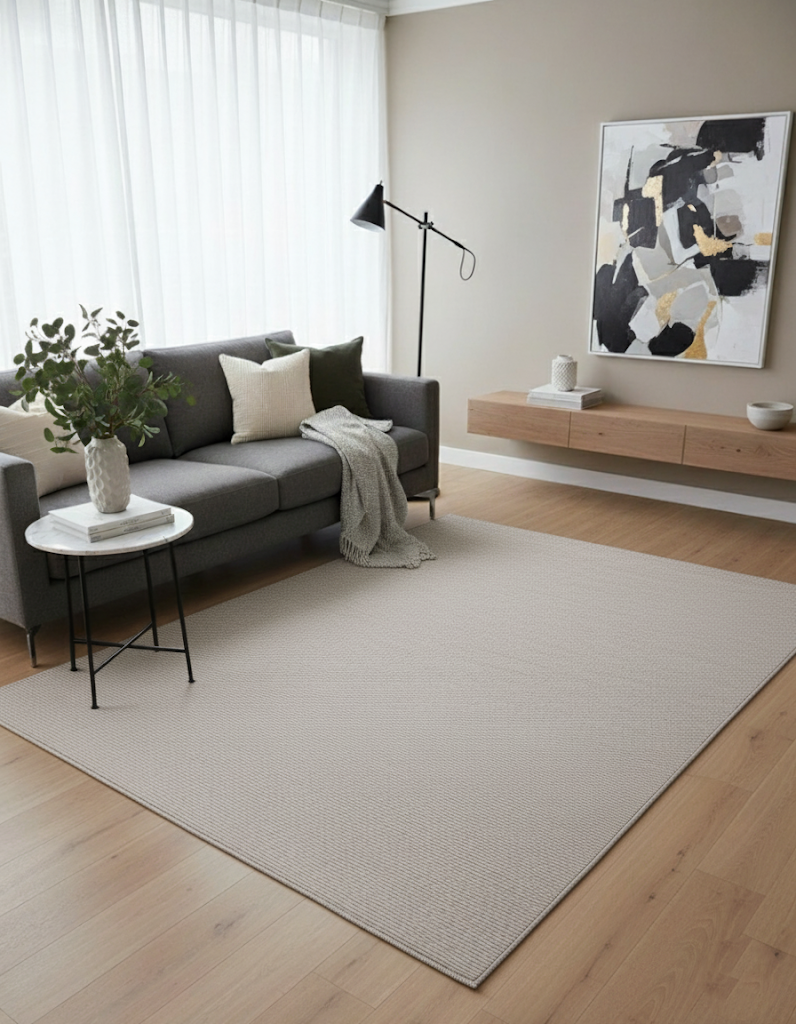 Vizon Renk Modern Sisal Halı 3935a VizonMarkaev