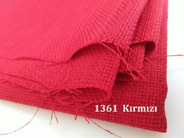 Kırmızı Renk Etamin Kanaviçe Kumaşı 1261