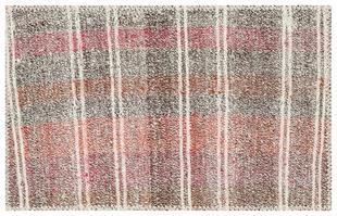 EŞSİZ EL DOKUMA GÜMÜŞ BEYAZ RENGİ KEÇİ KILI KİLİM PASPAS