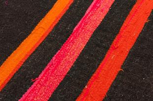 Renkli Çizigili El Dokuma  Doğal Keçi Kılı Yünlü Yolluk Kilim