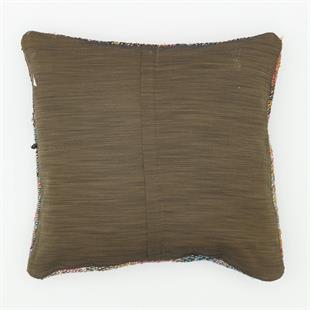 ÇOK RENKLİ EL DÜĞÜMLÜ ÇAPUT PALA KİLİM YASTIK KILIFI