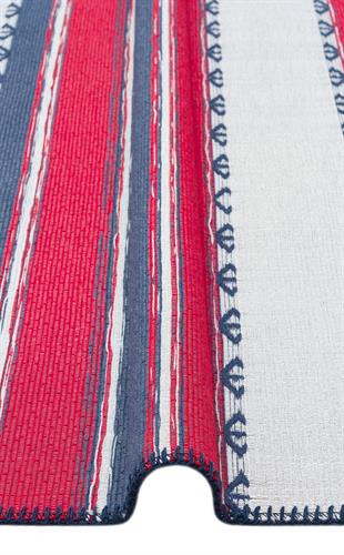 ARYA CRAFT RED NAVY TOZ VERMEZ YIKANABILIR MODERN DESENLI DOKUMA KILIM