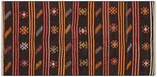 GERÇEK EL DOKUMA ÇİÇEKLİ DESEN ANADOLU KİLİM