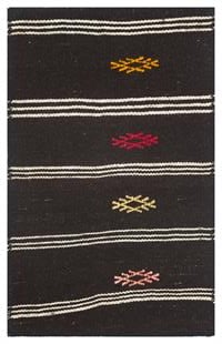 SİYAH BEYAZ RENGİ ÇİZGİLİ DESEN DOKUMA PASPAS