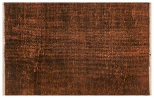 KAHVE BAKİR RENGİ EL DOKUMA VİNTAGE HALI PASPAS