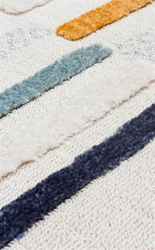 TERAZZO Hav Toz Vermez Yumuşak Dokulu Etnik Örgü Desenlere Sahip Modern İskindinav Halı