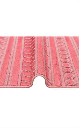 BURGUNDY  DYED YÜKSEK ALÇAK DOKULU NATUREL YÜN VE VISKON MODERN DOKUMA HALI