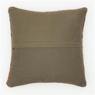 GERÇEK EL DÜĞÜMLÜ RENKLİ ÇAPUT PALA KİLİM YASTIK KILIFI