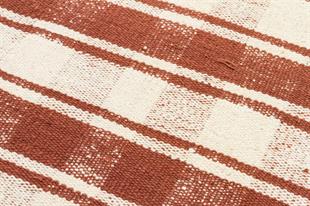 GERÇEK EL DOKUMA BEYAZ KAHVERENGİ KENDİR KİLİMİ