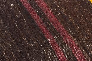 GENELEKSEL EL DOKUMA SARİ BORDO RENGİ ÇİZGİLİ DESEN KİLİM PASPAS