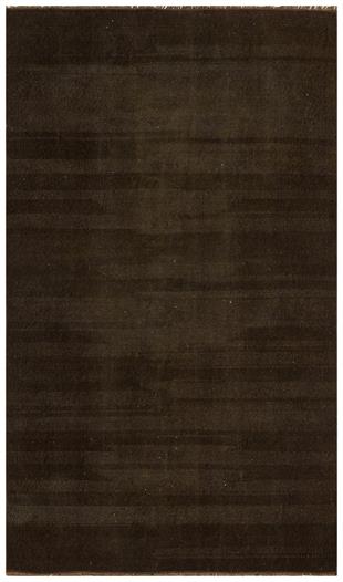 GENELEKSEL KOYU KAHVERENGİ DOĞAL EL DOKUMA VİNTAGE HALISI