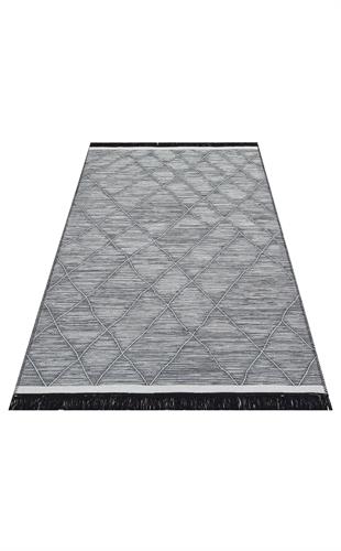 ARYA CRAFT GREY HAV TOZ VERMEZ YIKANABILIR MODERN DESENLI DOKUMA KILIM