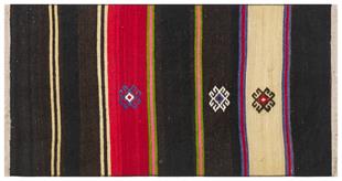 GERÇEK EL DOKUMA KAHVERENGİ  SİVAS KİLİMİ