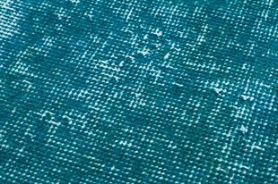 GERÇEK EL DOKUMA TURKUAZ RENGİ DESENSİZ YOLLUK VİNTAGE HALI