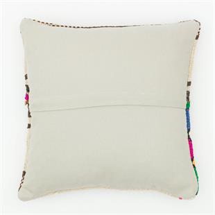 KREM KAHVERENGİ EL DÜĞÜMLÜ KENDİR KİLİM KILIFI