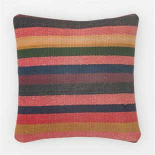 El Düğümlü ÇOK RENKLİ  VİNTAGE YASTIK KILIFI