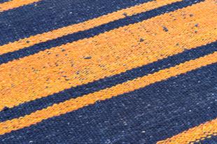 LACİVERT TURUNCU RENGİ KENDİR KİLİM PASPAS