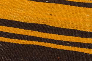 SİYAH SARİ RENGİ KEÇİ KİLİ KİLİM PASPAS