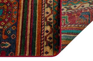 EL DOKUMA AFGAN HALI YÜNE YÜN DOKUMA HORÇİN DESEN