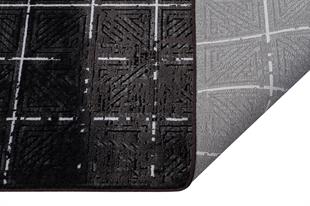 KOZA HALI LOFT SİYAH BEYAZ RENGİ MODREN SALON HALI