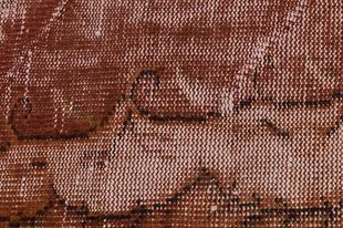 GENELEKSEL EL DOKUMA KAHVERENGİ GÖBEKLİ  VİNTAGE SALON  HALI