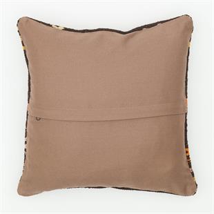 SİYAH RENK SARI ÇİÇEKLER TASARIM EL DOKUMA YASTIK KILIFI