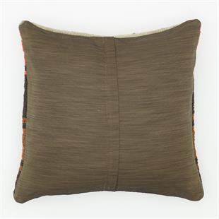 KAHVERENGİ SİYAH EL DOKUMA VİNTAGE YASTIK KILIFI