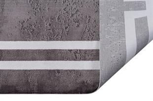 HALICA TENOM GRİ RENGİ ÇERÇEVELİ MODREN BAMBU HALI