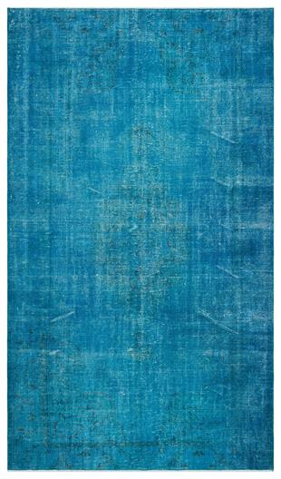 GERÇEK EL DOKUMA TURKUAZ RENGİ ESKİTME SALON HALISI