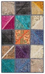 GENELEKSEL EL DOKUMA MULTİ  RENGİ PATCHWORK HALI PASPAS